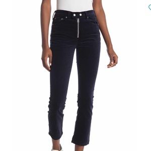 Rag&bone Dojo high waist velvet crop skinny (28)